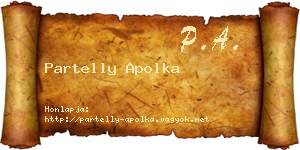 Partelly Apolka névjegykártya